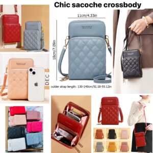 Sacoche crossbody pour femme, en cuir synthétique, portée en bandoulière.